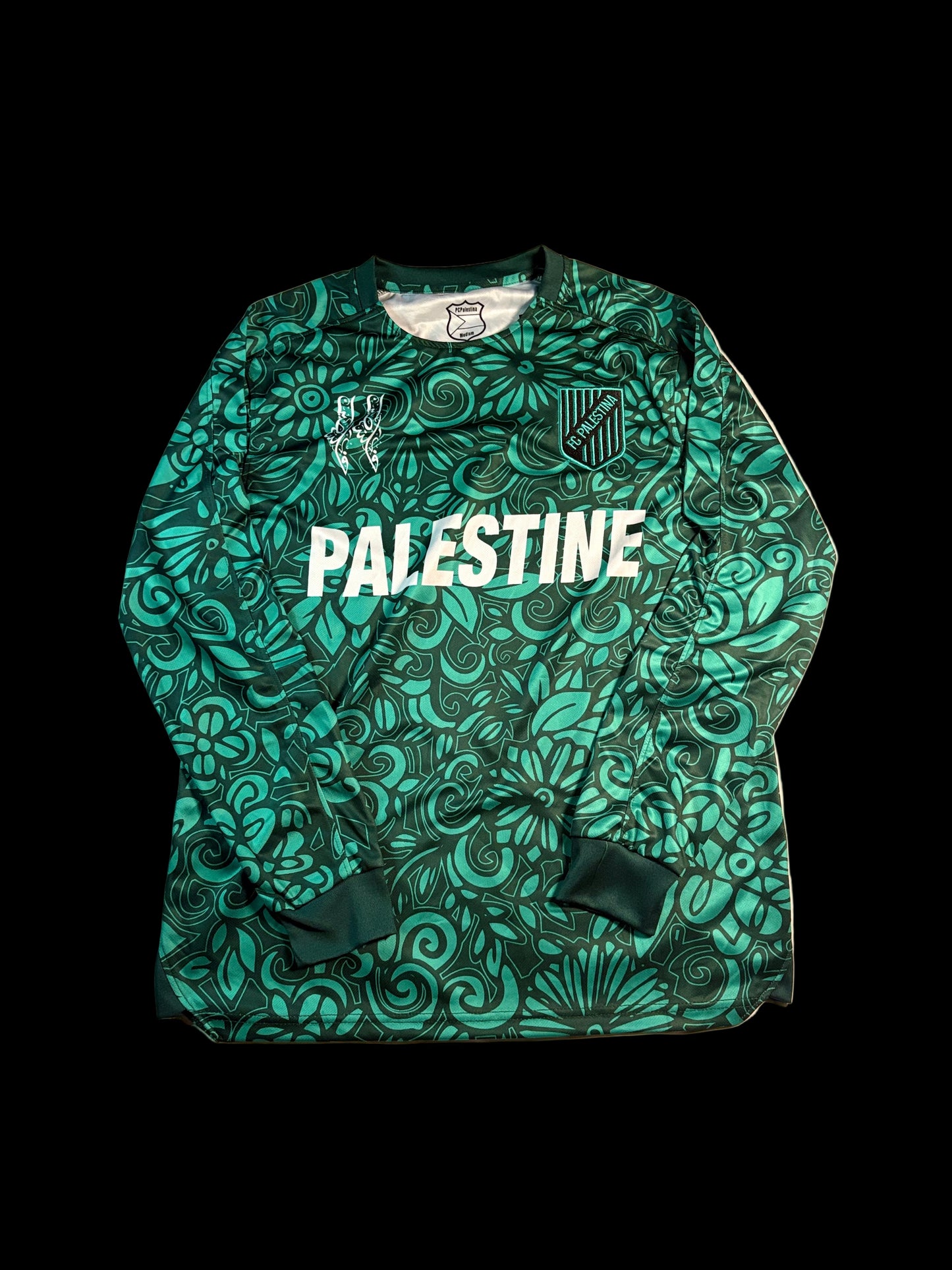 Kneecap x Palestine dark green long sleeve jersey
