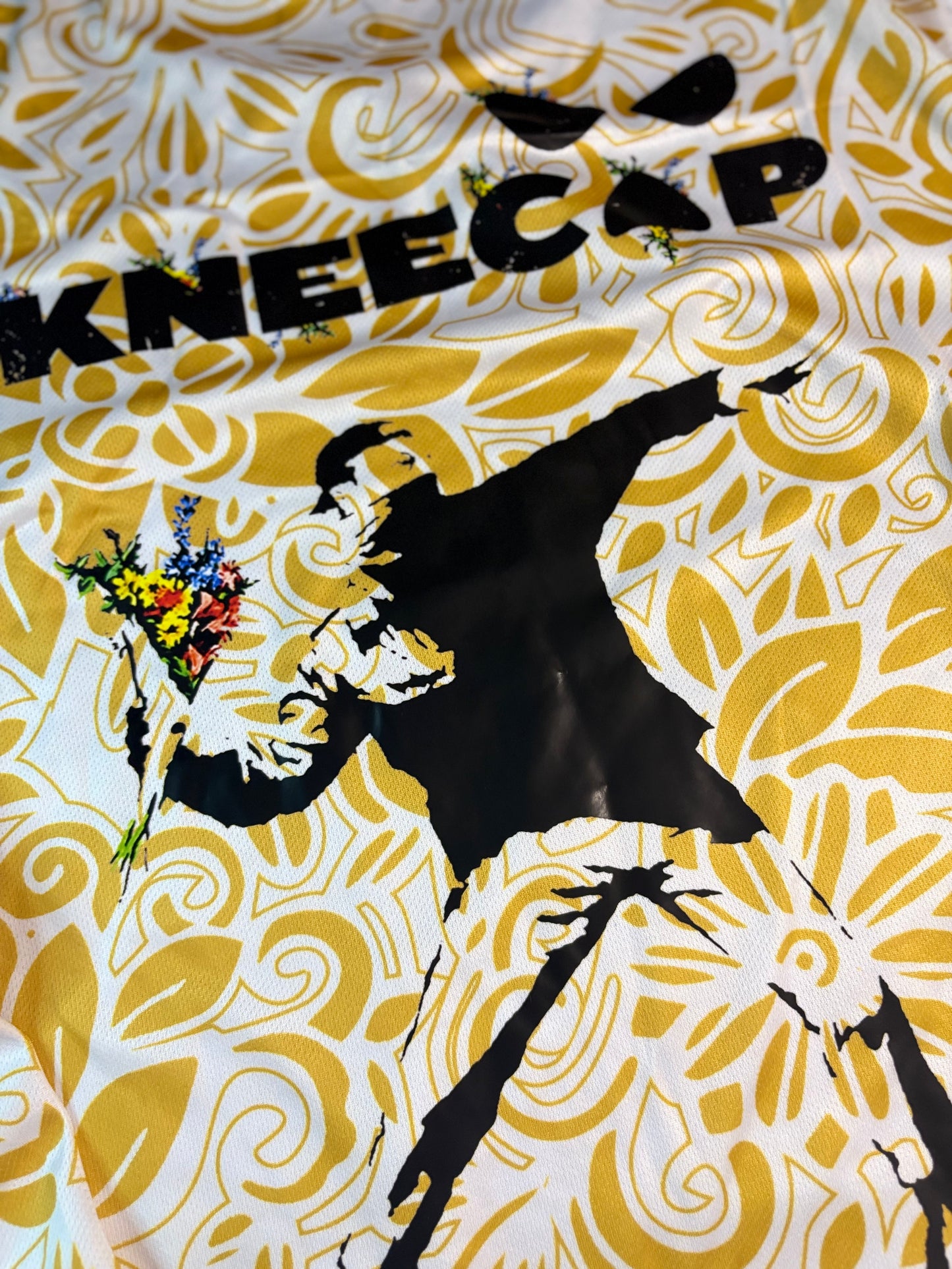 Kneecap x Palestine Banksy gold long sleeved jersey