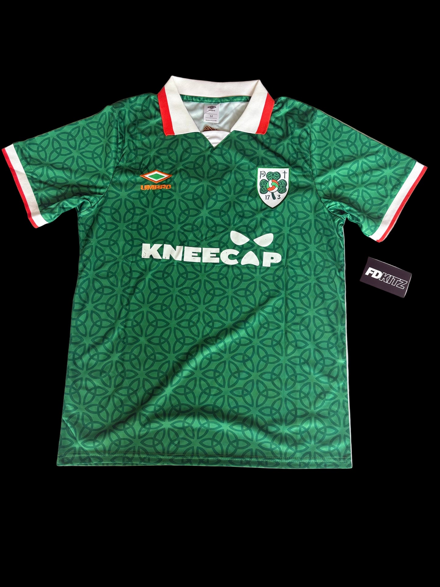 Kneecap Claddagh umbro green jersey