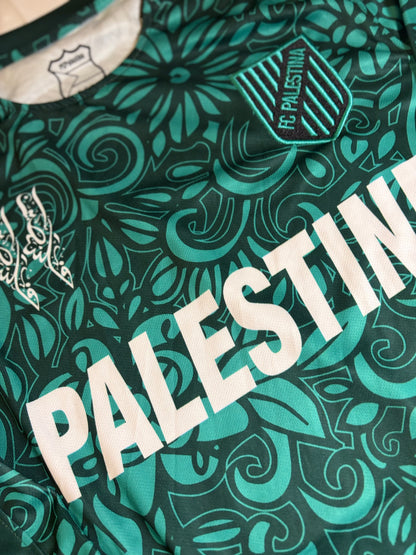 Kneecap x Palestine dark green long sleeve jersey