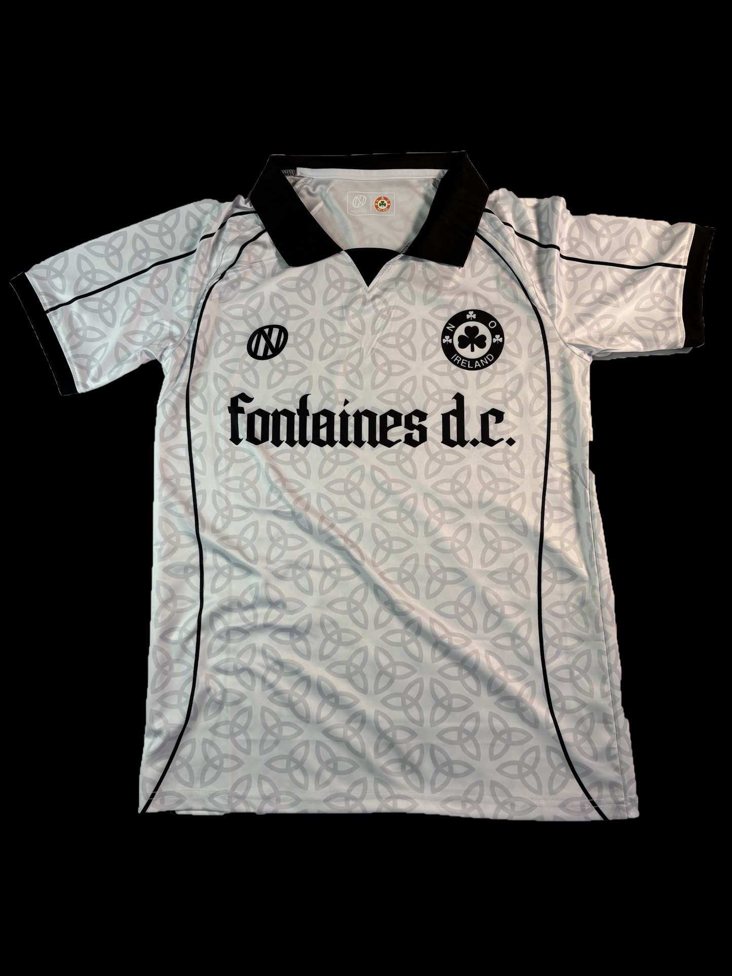 Fontaines DC white celtic knot jersey