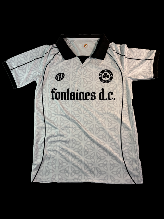 Fontaines DC white celtic knot jersey